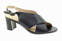 CAPRICE Dámské černé kožené lodičky