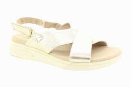 CAPRICE Dámské zlaté kožené sandály