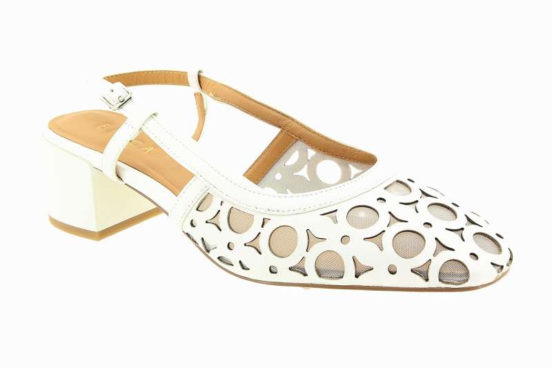 EPICA Dámské bílé kožené lodičky