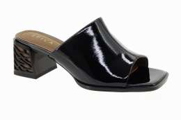 EPICA Dámské černé kožené pantofle