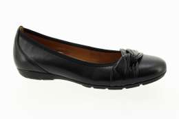GABOR Dámské černé kožené baleríny