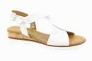 GABOR Dámské bílé kožené sandály