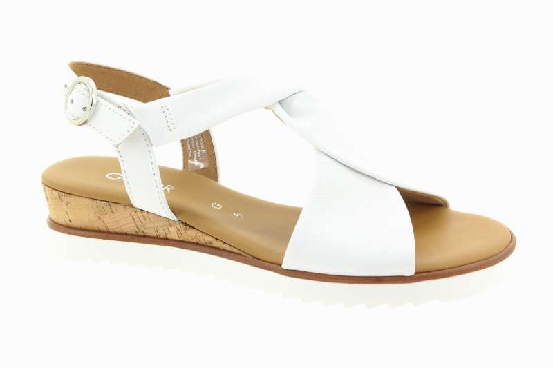 GABOR Dámské bílé kožené sandály