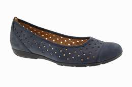 GABOR Dámské modré kožené baleríny