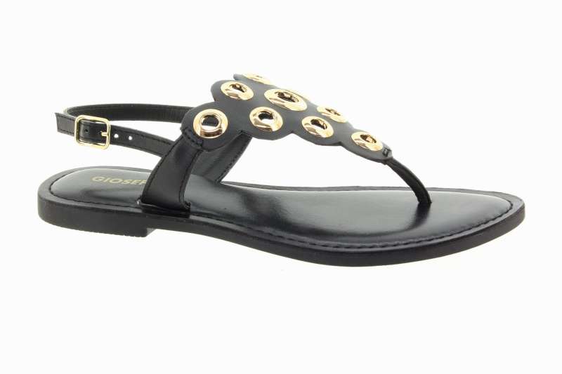 GIOSEPPO Dámské kožené černé sandálky