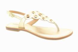 GIOSEPPO Dámské kožené platinové sandálky