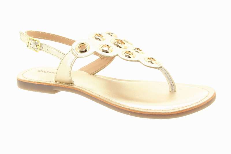 GIOSEPPO Dámské kožené platinové sandálky