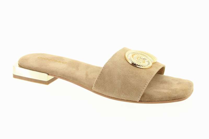 GIOSEPPO Dámské béžové kožené pantofle