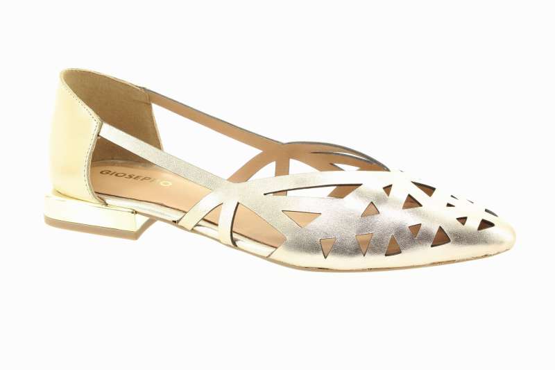 GIOSEPPO Dámské kožené platinové lodičky