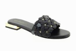 GIOSEPPO Dámské černé kožené pantofle