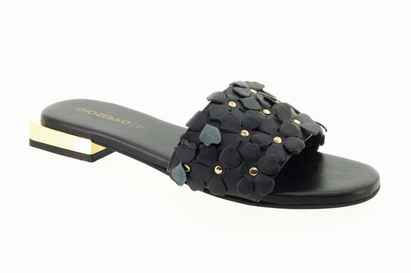 GIOSEPPO Dámské černé kožené pantofle