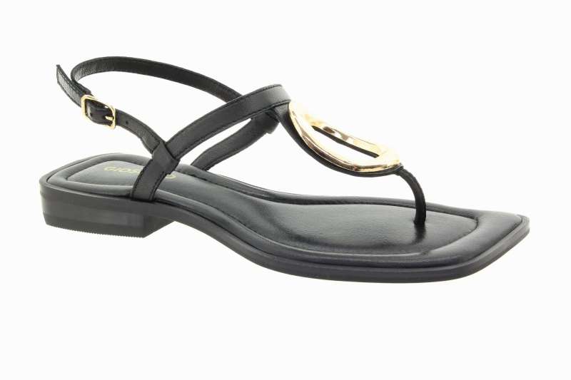 GIOSEPPO Dámské černé kožené sandály