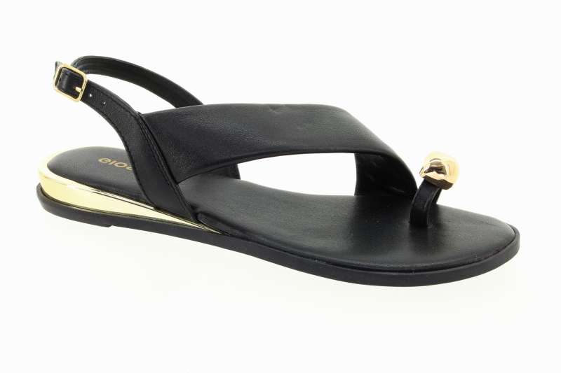 GIOSEPPO Dámské kožené černé sandály