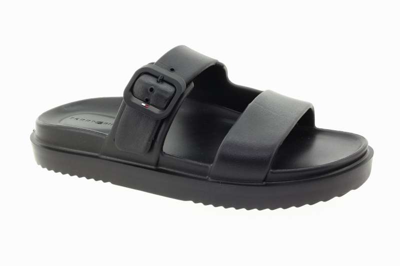 TOMMY HILFIGER Dámské černé pantofle