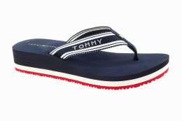 TOMMY HILFIGER Dámské modré žabky na klínu