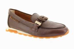 HISPANITAS Dámské hnědé kožené mokasíny