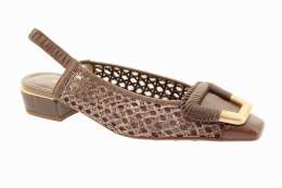 HISPANITAS Dámské hnědé kožené lodičky