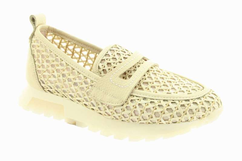 HISPANITAS Dámské smetanové kožené mokasíny