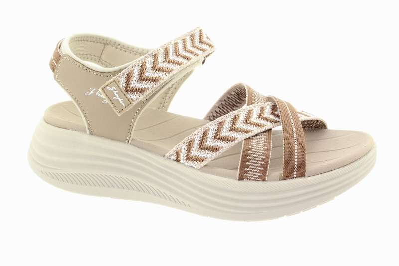 J'HAYBER Dámské béžové textilní sandály