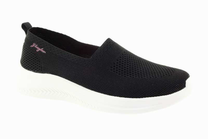 J'HAYBER Dámské černé textilní slip on