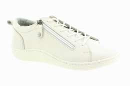 LOOKE Dámské bílé kožené tenisky barefoot