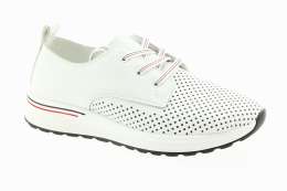 LOOKE Dámské bílé kožené polobotky