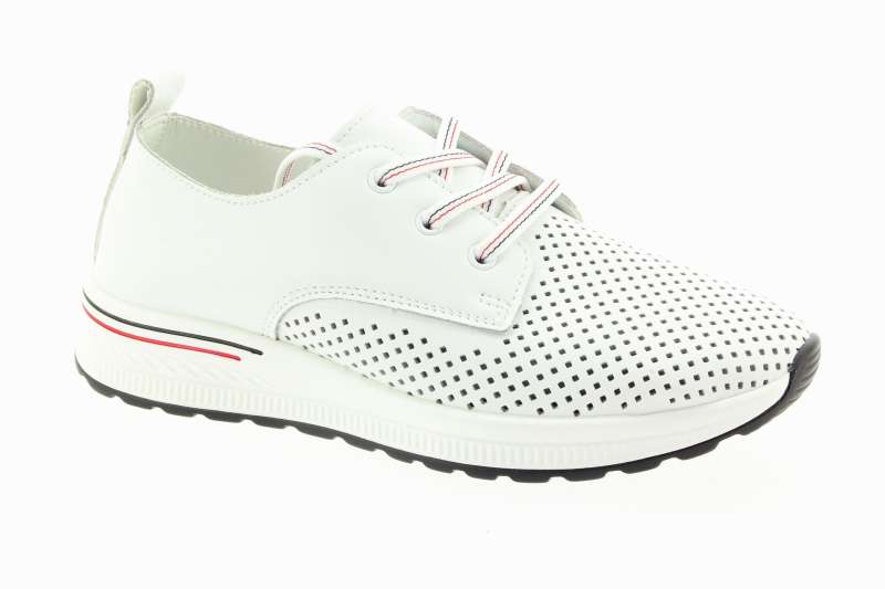 LOOKE Dámské bílé kožené polobotky