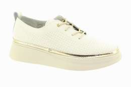 LOOKE Dámské zlaté kožené tenisky