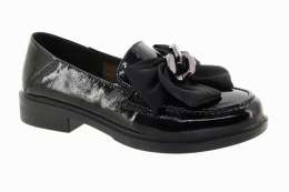 PASS COLLECTION Dámské černé kožené mokasíny