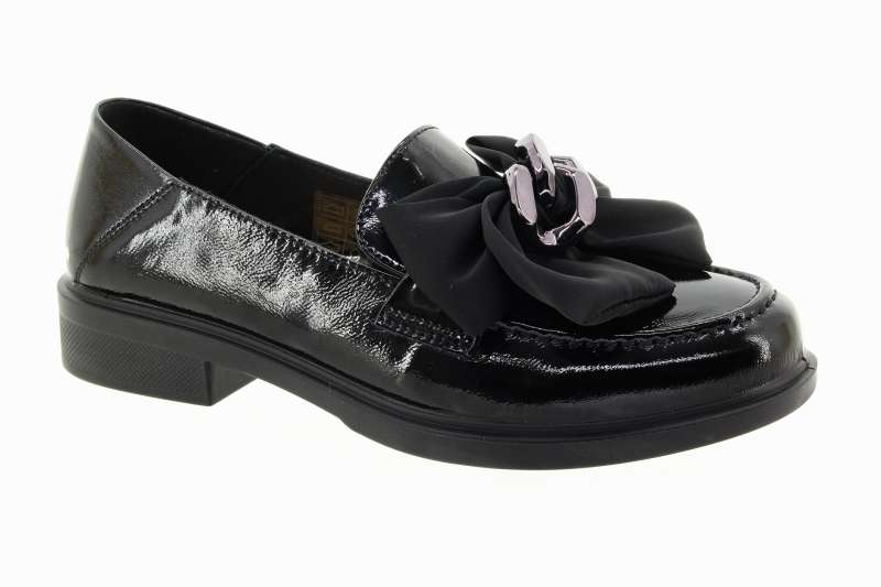 PASS COLLECTION Dámské černé kožené mokasíny