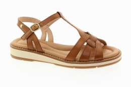 PIKOLINOS Dámské koňakové kožené sandálky