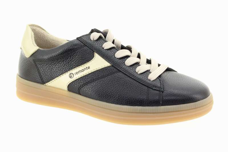 REMONTE Dámské černé kožené tenisky