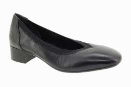 RIEKER Dámské černé kožené lodičky