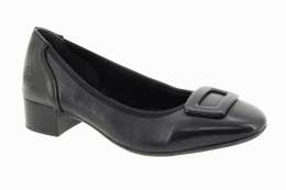 RIEKER Dámské černé kožené lodičky