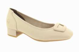 RIEKER Dámské béžové kožené lodičky