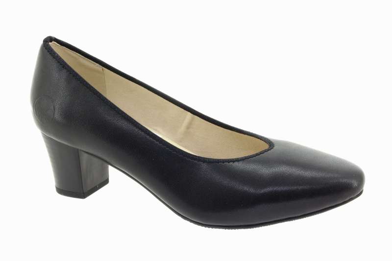 RIEKER Dámské černé kožené lodičky