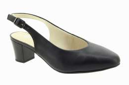 RIEKER Dámské černé kožené lodičky