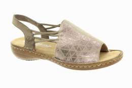 RIEKER Dámské béžové sandály