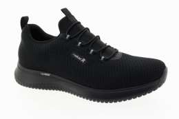 RIEKER Pánské černé textilní slip on