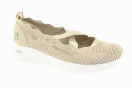 RIEKER Dámské béžové textilní baleríny