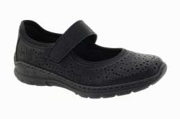 RIEKER Dámské černé baleríny