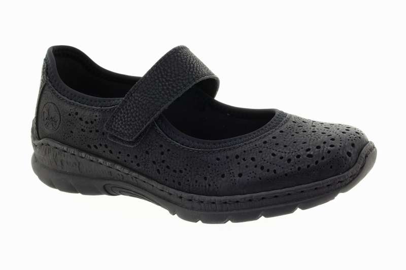 RIEKER Dámské černé baleríny