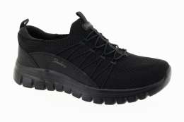 SKECHERS Dámské černé textilní tenisky