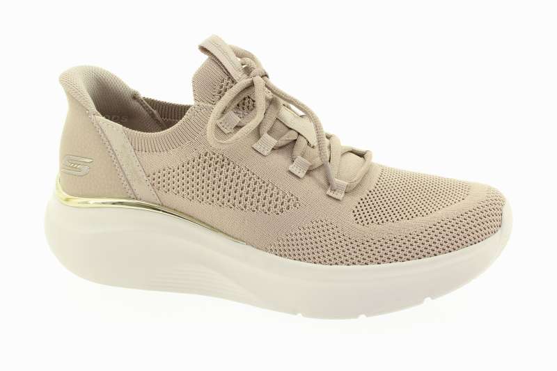 SKECHERS Dámské béžové textilní slip ins