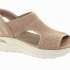 SKECHERS Dámské hnědé textilní sandály