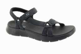 SKECHERS Dámské černé textilní sandály