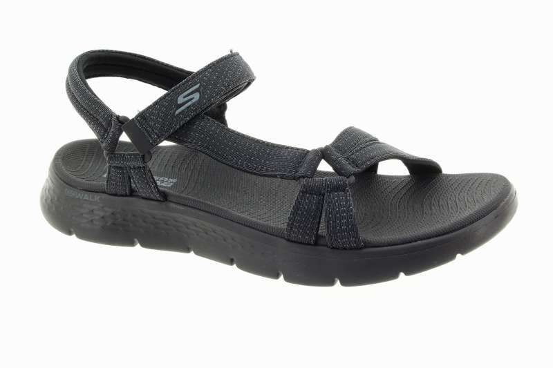 SKECHERS Dámské černé textilní sandály