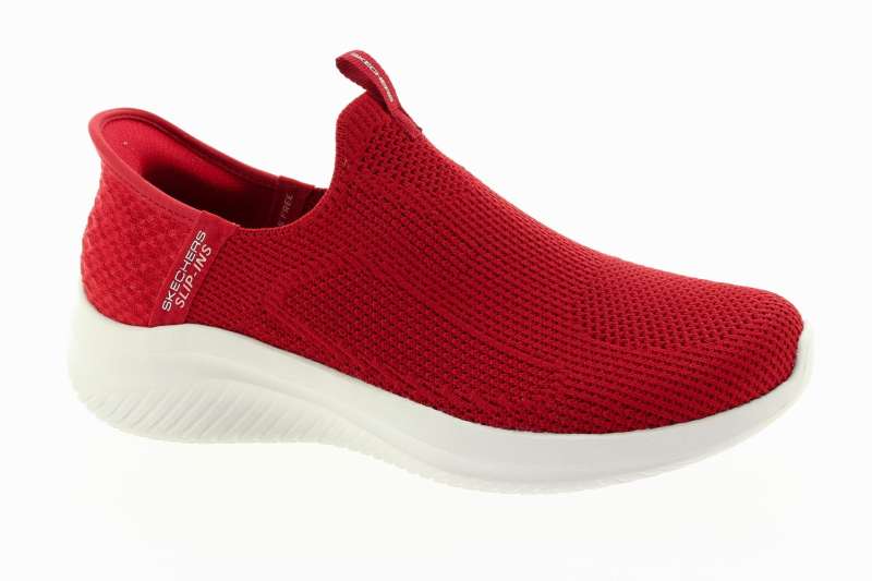 SKECHERS Dámské červené textilní slip on