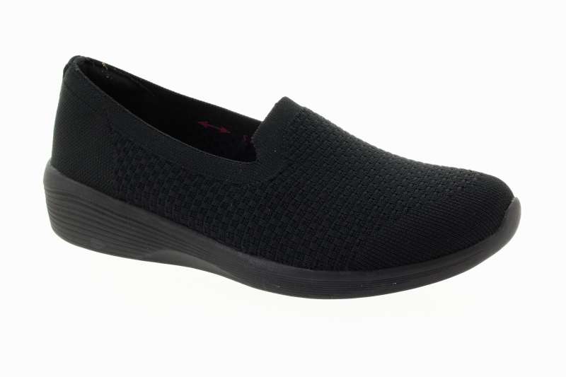 SKECHERS Dámské textilní černé baleríny