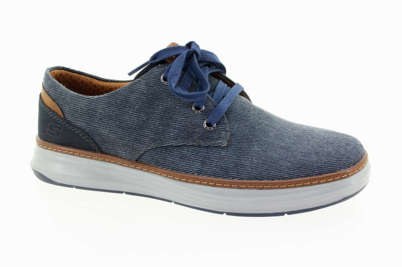 SKECHERS Pánské modré textilní polobotky